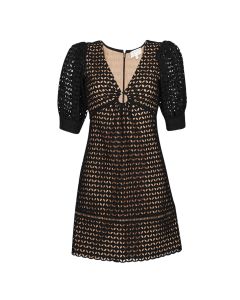 MICHAEL MICHAEL KORS - Abito corto MICHAEL Michael Kors GEO EYELET MINI DRESS Nero