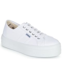 VICTORIA - Sneakers basse Victoria BLUCHER LONA PLATAFORMA Bianco