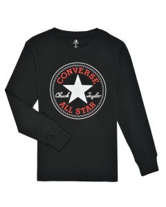 CONVERSE - T-shirts a maniche lunghe Converse CHUCK PATCH LONG SLEEVE TEE Nero