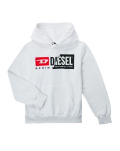 DIESEL - Felpa Diesel SGIRKHOODCUTYX OVER Bianco