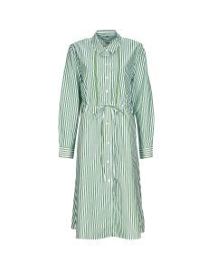 TOMMY HILFIGER - Abito corto Tommy Hilfiger ORG CO STRIPE MIDI SHIRT-DRESS Bianco